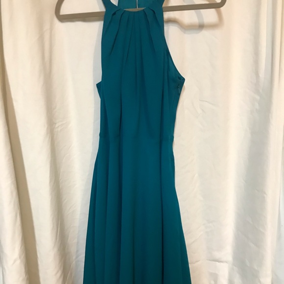 Express teal fit and flare cocktail dress size 0 - Picture 2 of 5